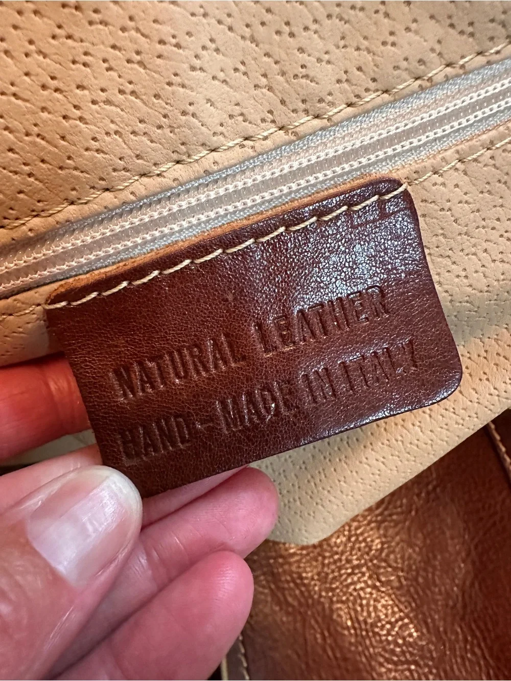 Hand-Made in Italy Dark Brown Genuine Leather Weekender Duffel Bag Large